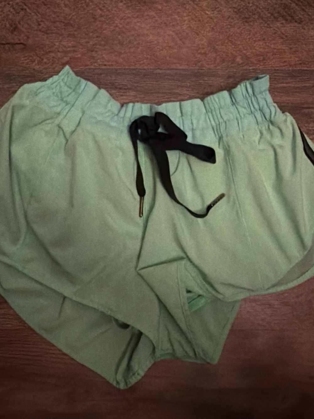 Neon Green Adjustable Waist Active Shorts